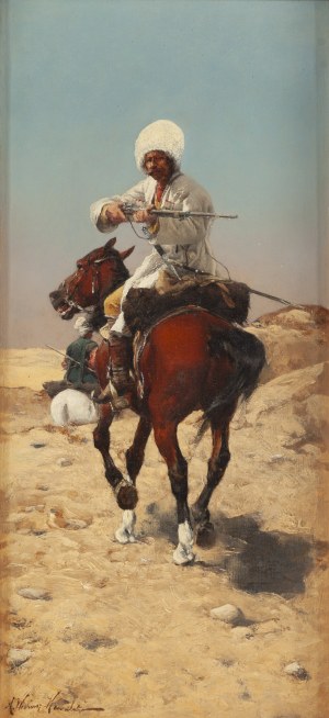 Alfred Wierusz-Kowalski (1849 Suwałki - 1915 Monachium), Jeździec kaukaski, wczesne lata 80. XIX w.