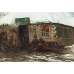 Józef Chełmoński (1849 Boczki near Łowicz - 1914 Kuklówka), Cossacks in front of an inn, 1881