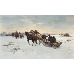 Bohdan Kleczyński (1851 Dubno - 1916 Kraków), Wyjazd na polowanie na Podolu, 1888