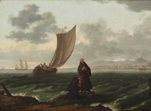 Kazimierz Żwan (1792 - 1858 ), Święty Franciszek z Paoli w Zatoce Neapolitańskiej, 1848