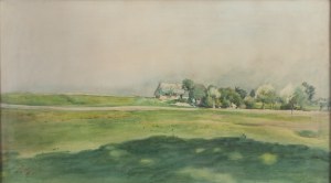Julian Fałat (1853 Tuligłowy - 1929 Bystra), Wiosenny pejzaż, 1899