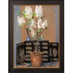 Leon WYCZÓŁKOWSKI (1852 - 1936), Kwiaty bzu w donicy, 1910