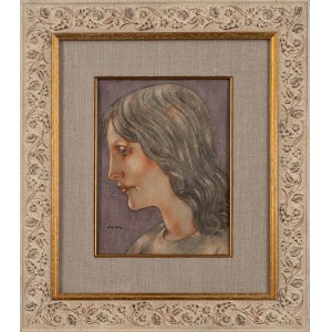 Eugene ZAK (1884 - 1926), Head of a girl in profile, 1915-1920s