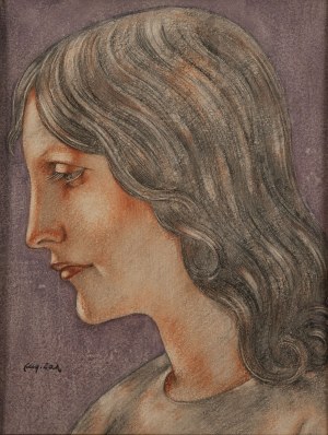 Eugeniusz ZAK (1884 - 1926), Głowa dziewczyny z profilu, lata 1915-1920