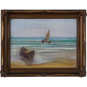 Soter JAXA-MAŁACHOWSKI (1867 - 1952), Nad brzegiem Bałtyku, 1927