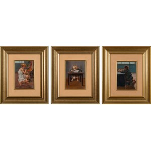 Wlastimil HOFMAN (1881 - 1970), Triptych - Children's Works, 1926