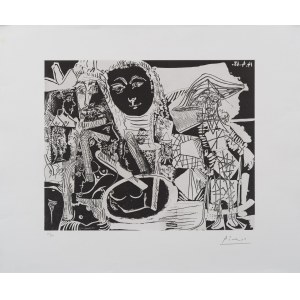 Pablo PICASSO (1881 - 1973), Arlequin et Personnages Divers (Arlekin i różne postacie), z serii 347, 1968