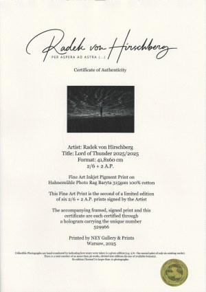 Radek von HIRSCHBERG (ur. 1978), Lord of Thunder, 2025