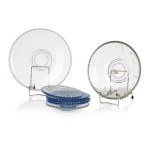 designed by Wanda ZAWIDZKA-MANTEUFFEL (1906-1994), set of glass "Pearls", "Ząbkowice" Commercial Glassworks.