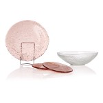 by Eryka TRZEWIK-DROST (b. 1931), Set of glass with "Sahara" decoration.