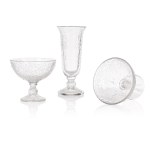 designed by Jan Sylwester DROST (1934-2024), Set of glass with "Kashmir" decoration, "Ząbkowice" Economic Glassworks.