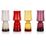 proj. Zbigniew HORBOWY (1935-2019)?, Set of vases, Economic Glassworks "Sudety".