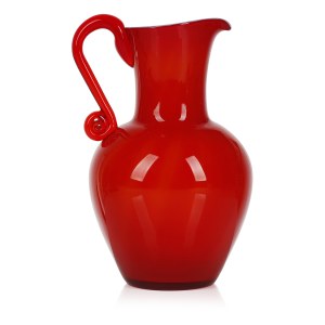 proj. Ludwik FIEDOROWICZ (b. 1948), Decorative pitcher, Staszic Art Glassworks.