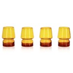 proj. Zbigniew HORBOWY (1935-2019), 4 "Pocisk" glasses, Economic Glassworks "Sudety".