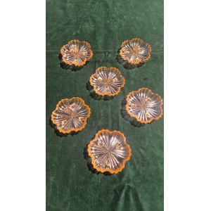 Set of 6 saucers for tea bags