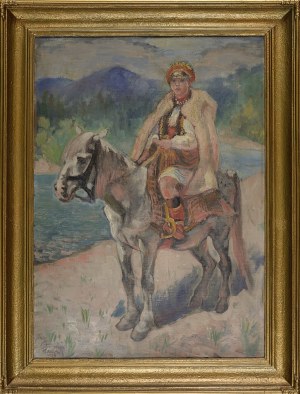 Fryderyk PAUTSCH (1877-1950), HUCUŁKA NA KONIU