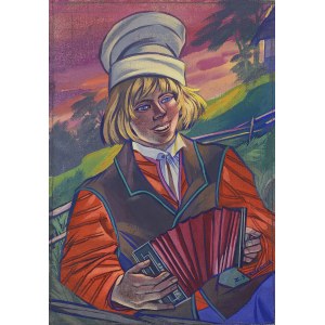 Zofia STRYJEŃSKA (1891-1976), A CHILD PLAYING THE ACORDEON