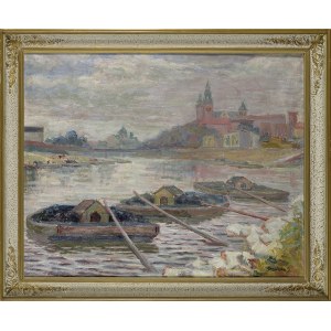 Jan STAŃDA (1912-1987), BARKI NA WIŚLE