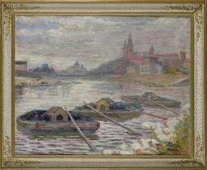 Jan STAŃDA (1912-1987), BARKI NA WIŚLE