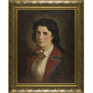 Jędrzej GRABOWSKI (1833-1886), PORTRET KOBIETY W SURDUCIE