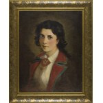 Jędrzej GRABOWSKI (1833-1886), PORTRET KOBIETY W SURDUCIE