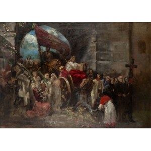 Stanisław Batowski-Kaczor (1866 Lviv - 1946), Allégorie de la renaissance de la Pologne, 1919.