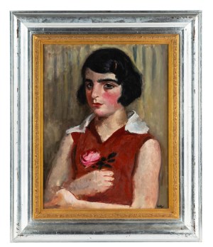 Wojciech Weiss (1875 Leorda na Bukowinie - 1950 Kraków), Dziewczyna z różą