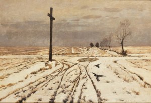 Michał Gorstkin-Wywiórski (1861 Warszawa - 1926 Berlin), Przydrożny krzyż, 1907 r.
