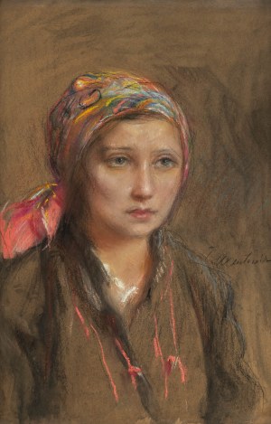 Teodor Axentowicz (1859 Braszów/Rumunia - 1938 Kraków), Zamyślona