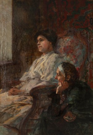 Zygmunt Papieski (1852 Kraków -1927 tamże), Matka z córką