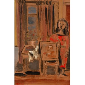Jankiel Adler (1895 Tuszyn vicino a Lodz - 1949 Aldbourne/Inghilterra), Donna in studio, 1940 circa.