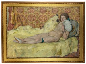 Włodzimierz Błocki (1885-1921), Akt z niedźwiedziem, 1912 r.