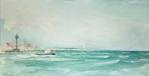Marian Mokwa (1889 Malary - 1987 Sopot), Widok na port w Helu