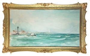 Marian Mokwa (1889 Malary - 1987 Sopot), Widok na port w Helu