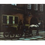 Antoni Fałat (1942-2024), Dorożka na starym mieście, 1980 r.