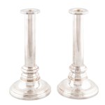 Pair of candlesticks in company case, Italy, Florence, Pampaloni, after 1965.
