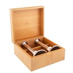 Pair of candlesticks in company case, Italy, Florence, Pampaloni, after 1965.