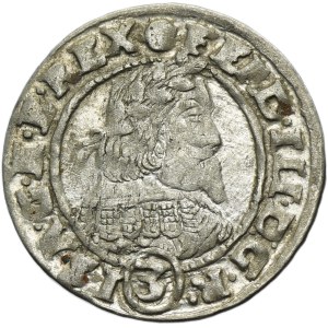 Sliezsko, habsburská vláda, Ferdinand III, 3 Krajcary Wrocław 1648 GH