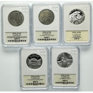 Zestaw, 10 złotych 2007-2011 (5 szt.)