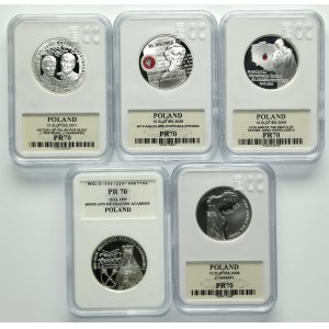 Zestaw, 10 złotych 1999-2011 (5 szt.)