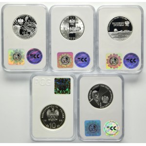 Zestaw, 10 złotych 1999-2011 (5 szt.)