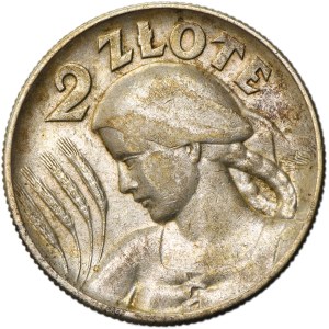 Woman and ears, 2 gold London 1925 - dot after date