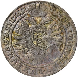 Silesia, Habsburg rule, Leopold I, 15 Kreuzer Breslau 1662 GH