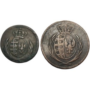 Set, Duchy of Warsaw, 1 Groschen and 3 Groschen 1810-1811 (2 pcs.)