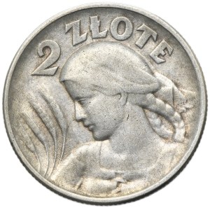 Kobieta i kłosy, 2 złote Filadelfia 1924 - ODWROTKA