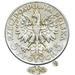 Head of a Woman, 5 gold Warsaw 1932 - RARE