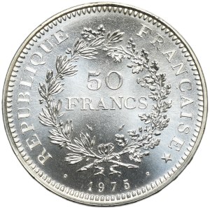 Francia, Quinta Repubblica, 50 franchi Parigi 1975 - Ercole