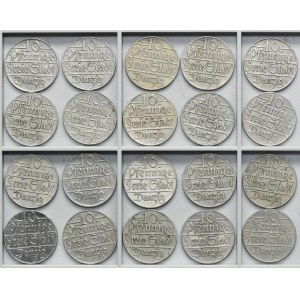 Set, Free City of Danzig, 10 pfennige 1923 (20 pcs.)