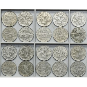 Set, Free City of Danzig, 10 pfennige 1923 (20 pcs.)