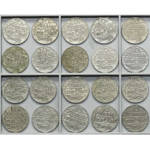 Set, Free City of Danzig, 10 pfennige 1923 (20 pcs.)